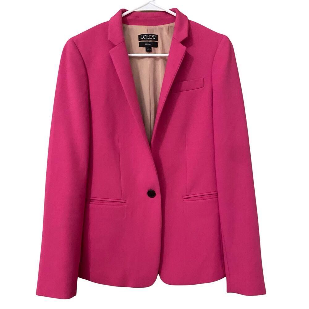 J.Crew Regent Single Breasted Blazer 4T / 4 Tall Four Season Stretch Pink Preppy